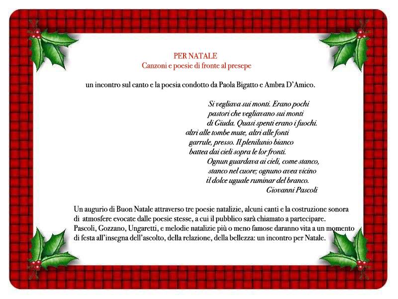 Poesie Di Natale Piu Famose.Per Natale Canzoni E Poesie Di Fronte Al Presepe La Bottega Dello Sguardo